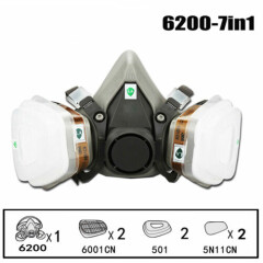 Special Offer 7in1 Gas Mask Spray Painting 6200 Respirator Safety Reusable