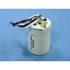 Leviton Porcelain Light Socket 4KV Pulse Rated Lamp Holder Screw Mount 70052-100