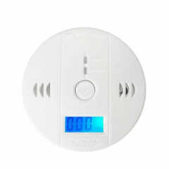 CO Sensor Carbon Detector Alarm 85dB Sound Independent CO Poisoning Warning