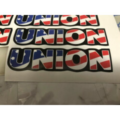 Funny UNION RED WHITE AND BLUE Hard Hat Sticker Construction Decals 
