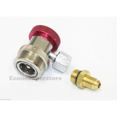 1/4" SAE Male Flare High Automotive Quick Coupler Connectors Adapter HVAC R134a