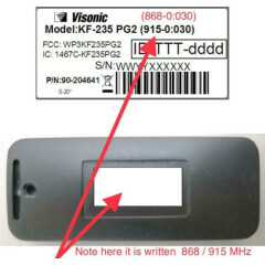 VISONIC KP-141 PG2 Two-Way Portable Remote Keypad RFID 915MHz