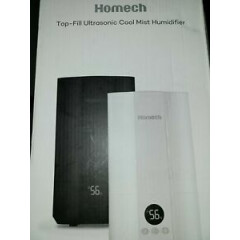Homech Top Fill Humidifiers 28dB Quiet Ultrasonic Humidifiers AI Mode,12H Timer