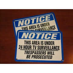 NEW Notice 24 Hour CCTV Surveillance Trespassers Prosecuted Vinyl Sign