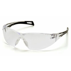 Pyramex PMX SLIM Clear/Anti Fog H2X Black Temples Safety Glasses Z87+