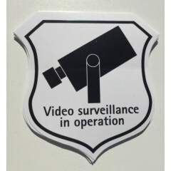 10-Pack “Video Surveillance in Operation” Vinyl Decal CCTV Sticker