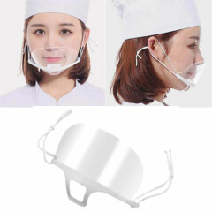 Transparent Kitchen Half Face Cover Mouth Shields Mask Clear Visor Chef Catering