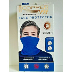 Copper Fit Guardwell Face Protector Youth Mask (BLUE) Breathable & Comfortable 
