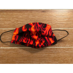 New! Adult Face Mask. Reversible. Flames.