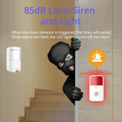 Wireless Strobe Siren Alert Smart Device With LED Flash Lighting Battery Powered
