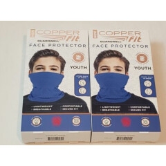 2 Guardwell Copper Fit Face Protector Youth Blue