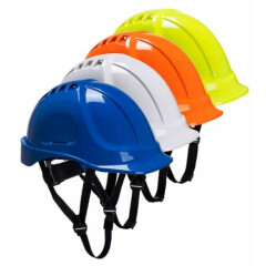 PORTWEST Endurance Helmet Vented Wheel Ratchet Chin Strap Hard Hat Safety PS55