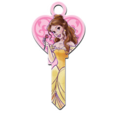 Disney Belle Heart Shape House Key Blank - Collectable Key - Princesses