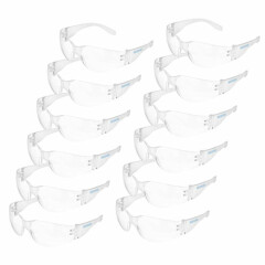 12 PAIR JORESTECH CLEAR ANTI FOG LS-786 UV LENS LOT SAFETY GLASSES BULK NEW