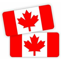 pair - Canada Flags Hard Hat Stickers | Safety Motorcycle Helmet Decals Canadian