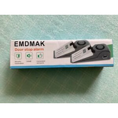 EMDMAK Door Stop Alarm With 120DB Siren For Home &amp Travel (Black) (Pack Of 2)