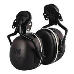 3M X5p5e Hard Hat Mounted Ear Muffs, 31 Db, Peltor X5, Black
