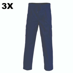 3 X Polyester Cotton "3 in 1" Cargo Pants COLOR NAVY- DNC WORKWEAR 1504