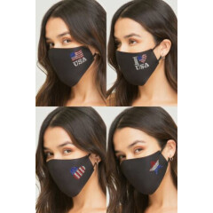 Washable Breathable Fashion Face Mask w/ Adjustable Straps and Rhinestone Design