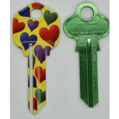 Hearts House Key Blank - Keys - Locks - KW1- LW4 - FREE AUS POST