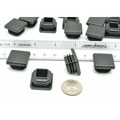  1" Black Square Tubing Plugs Glides Square Tubing Cap 20 Plugs per Package