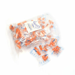 50-200 Pair Foam Ear Plugs Orange Soft Individually Wrapped Noise Cancelling