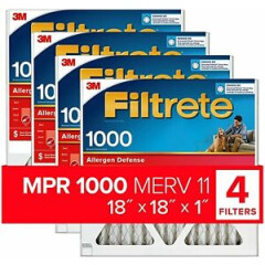 Filtrete 18x18x1 MPR 1000, 4-Pack