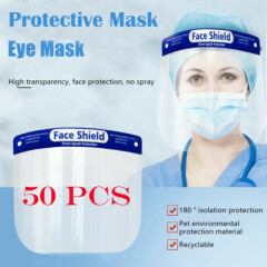 Full Clear Face Shield Mask Protective Film Shields Visor Safety Cover Anti-Fog