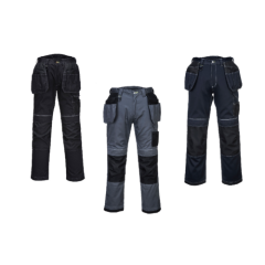 Portwest T602 PW3 Holster Adjustable Multi Pockets Polycotton Work Trousers