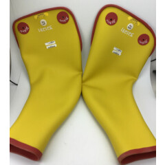 SALISBURY D1051 ANSI/ASTM CLASS 2 TYPE 1 MOLDED SLEEVE YELLOW/RED XLG PAIR FS