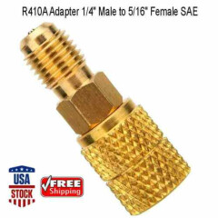 R410A Adapter 1/4" Male-5/16" Female SAE Straight Swivel Mini Split System Air