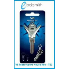 V8 Motorsport House Key Blank - TE2 profile - Collectable - Cars - Racing