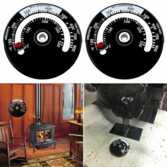 2PC Alloy Stove Pipe Thermometer Meter Fire Flue Heater Temperature Tester Gauge