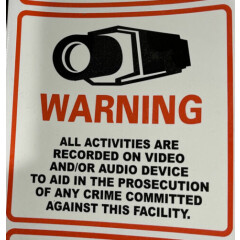 12 Security Camera Warning Stickers