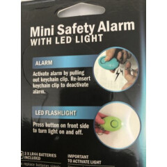 Mini Safety Alarm With LED Light By Flipo, 100 dB Alarm, Red, Brand New