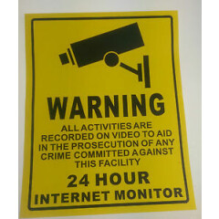 Warning CCTV Camera - Security Camera Stickers Signs Decals - CCTV Recording