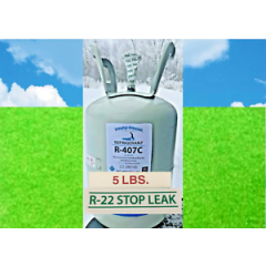 R407c, Refrigerant 5 lbs., 407C & STOP LEAK, R407c The Best R22 Replacement!