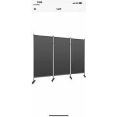 VEVOR 3-Panel Room Divider Wall 102"x71" Folding Office Partition Privacy Screen