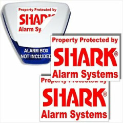 2 x Burglar Alarm Box Stickers-Security Siren Signs-Home,Business,Property-Lands