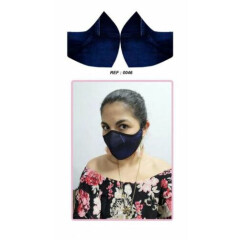 Adjustable Face Mask Pettacci ADULT Reusable Washable One Size -Jean Style Dark 
