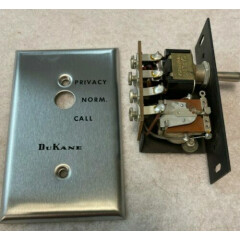 Vintage NOS Dukane Model 9A425 Call-In Switch with Wall Plate, 1959