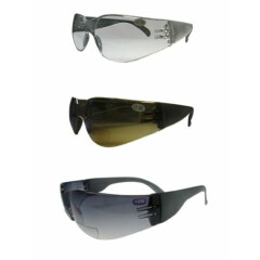 Bifocal Impact Wrap Around Polycarbonate Safety Sunglasses and Glasses UV Lenses