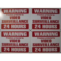 CCTV Signs Metal Warning Security Surveillance Camera Help Stop Crime Set of 4