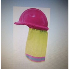 3 Pink hard hat neck shield FOR FULL BRIM HARD HATS HI VIZ PINK NECK SHIELD 