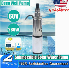 280W Solar Powered Deep Non-polluting Well Submersible Water Pump 16L/min