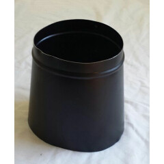 (1) IMPERIAL BM0039 7" X 6" 24 GAUGE BLACK OVAL TO ROUND STOVE PIPE ADAPTER 