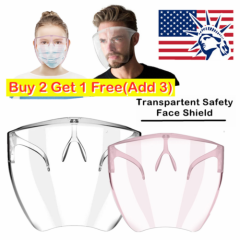 Face Shield Protective Facial Cover Transparent Glasses Visor Anti-Fog Adult/Kid