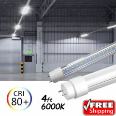 10-100 PACK LED G13 4FT 4 Foot T8 Tube Light Bulbs 18W 6500K CLEAR OR MILKY LENS