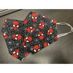2 SpiderMan Face Mask Cotton Adult or Kid with Filter Pocket