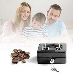 Small Fireproof Security Box Safe Chest Key Lock Money Document Cash Jewelry New